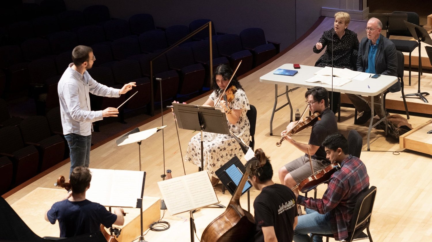 Conducting session with Marin Alsop and James Ross